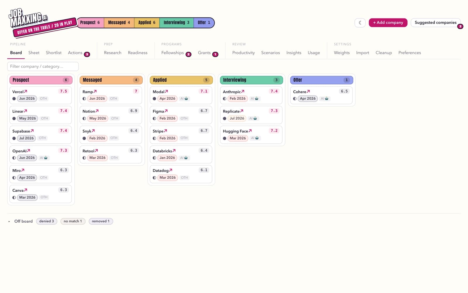 Screenshot of Jobmaxxing.ai